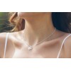Collier chaine fine, médaille miraculeuse et croix en argent 925
