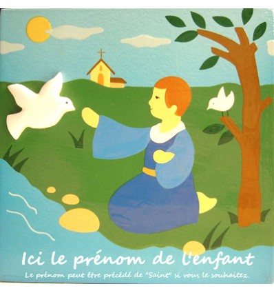 Plaquette  saint patron garçon 1 