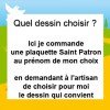 Plaquette Saint patron garçon bois peint