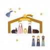 Crèche magnet de Noël avec 13 éléments made in France - Design Godsavetheking