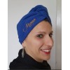 Serviette pour cheveux brodée
