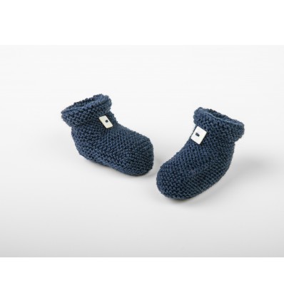 Chaussons garçons 0-3 mois (marine)