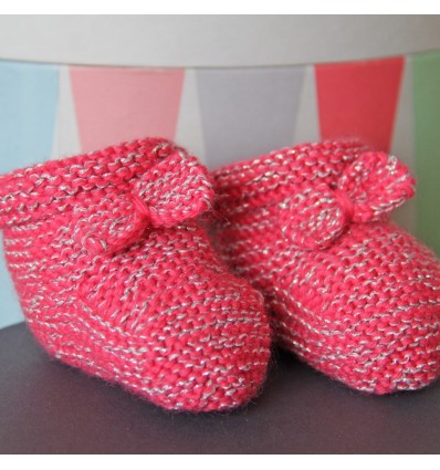 Chaussons lurex 6m (fuschia)