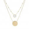 collier eole double plaqué or email blanc 