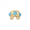 bague aphrodite quartz rose plaqué or ajustable