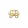 bague aphrodite quartz rose plaqué or ajustable