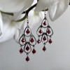 Boucles d'oreilles rouge cerise