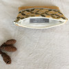 Mini pochette Philothée en suédine et jacquard jaune