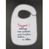 Bavoir plastifié brodé  Echange mes parents