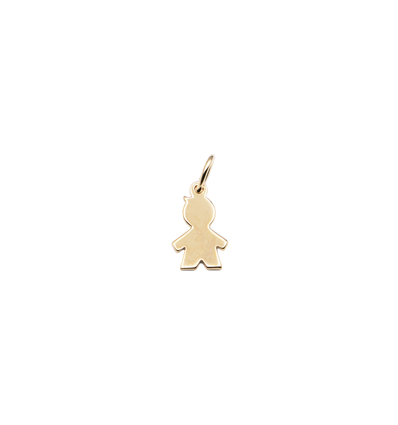 Charm silhouette garçon plaqué or 