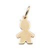 Charm silhouette garçon plaqué or 