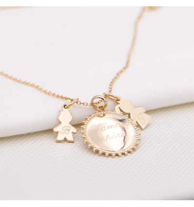 FAMILLE - Collier personnalisé - Plaqué Or