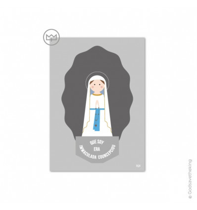 carte Notre-Dame de Lourdes recto