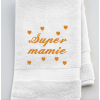Drap de bain  brodé Super mamie