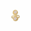 Bague Ariane Agate verte, Quartz rose, Cornaline