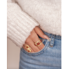 Bague Ariane Agate verte, Quartz rose, Cornaline