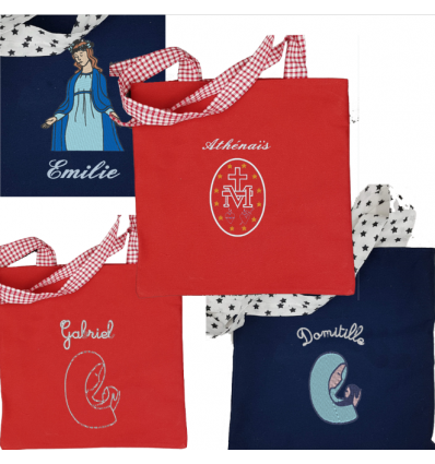 Sac de messe  brodé Marie personnalisé