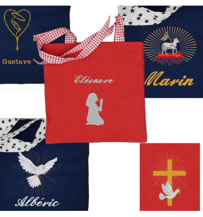 Sac de messe brodé personnalisé