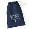 Sac de linge sale brodé thème Marin