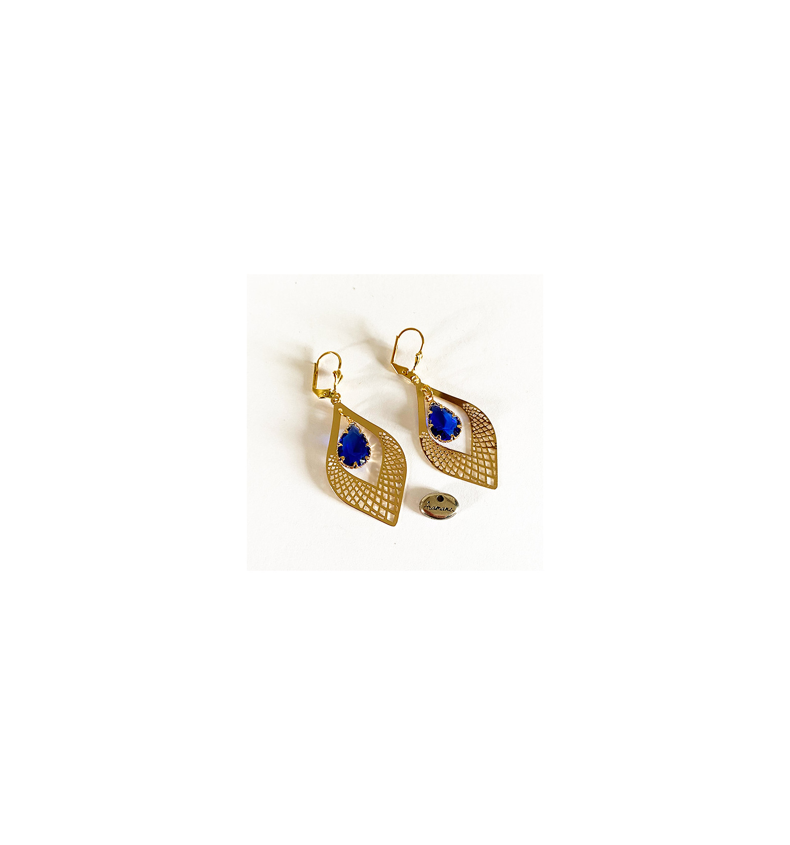 Boucles D'oreilles Clip En Cristal Pavé Violet - Oscar De La Rebta - Neuf Avec étiquettes