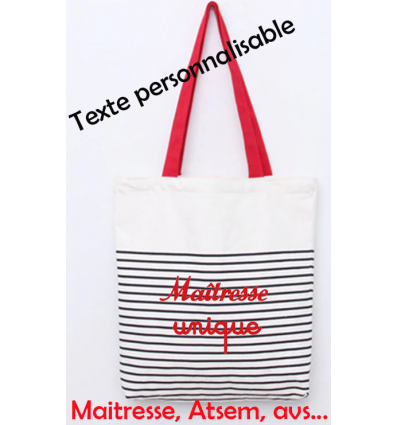 Sac rayé pour maîtresse