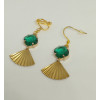 Boucles d'oreilles Océanie (vert ou bleu)