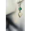 Boucles d'oreilles Mathilde argenté (rouge ou vert)