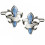 Boutons de Manchette Fleurs de Lys Bleu Ciel : Collection Limitée!