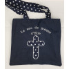 Sac de messe brodé doublé personnalisé  (grand modèle)