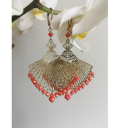Boucles D'oreilles Dorées Vogue Bijoux - Imposantes - Très Bon état