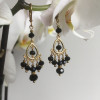Boucles d'oreilles Bertille noires