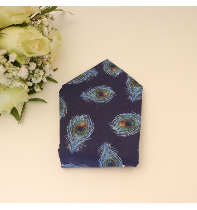 Pochette motif Paon