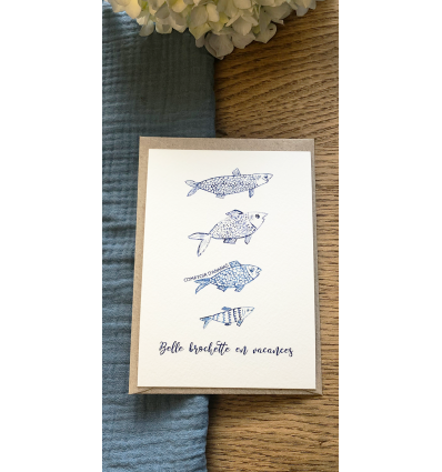Carte postale - Brochette en vacances