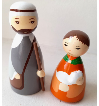 Crèche pour jouer : les bergers