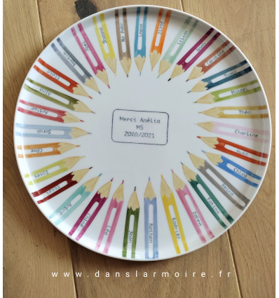 plat à tarte crayons