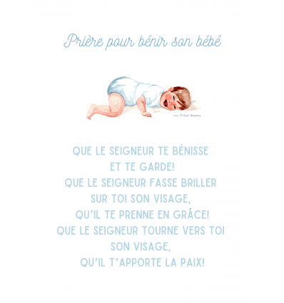 Carte prière bébé