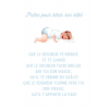 Carte prière bébé