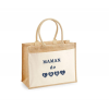 Sac en toile de jute brodé Maman