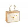 Sac en toile de jute brodé Maman