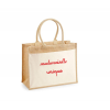 Sac en toile de jute brodé