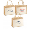 Sac en toile de jute brodé Mariage