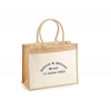 Sac en toile de jute brodé Mariage