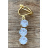 Boucles d'oreilles Clarence triple Zircon