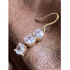 Boucles d'oreilles Clarence triple Zircon