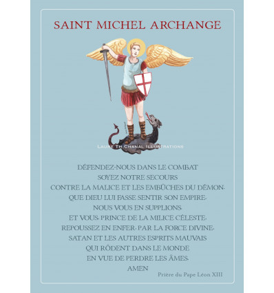 CARTE PRIERE ST MICHEL