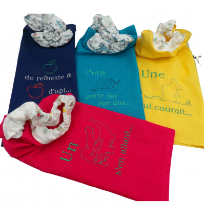 Serviette enfant élastiquée - Thème comptines