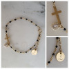 Bracelet - Croix pointillés noirs
