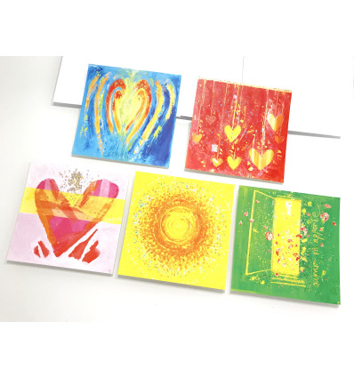 5 cartes variées EssenCIEL - vue de face