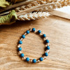 Bracelets Mère-fille bleu canard 