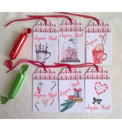 6 Étiquettes de Noël